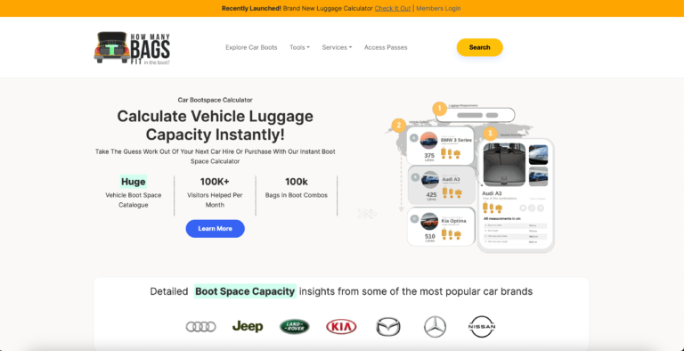 How Many Bags Fit - website